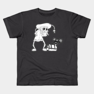 nebby to the bag, NOW! (B/W version) Kids T-Shirt